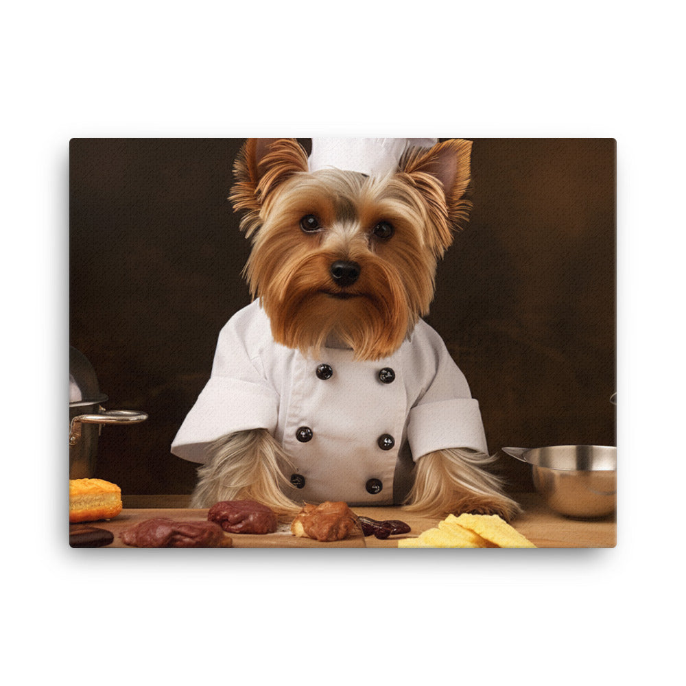 Yorkshire Terrier Chef Canvas - PosterfyAI.com