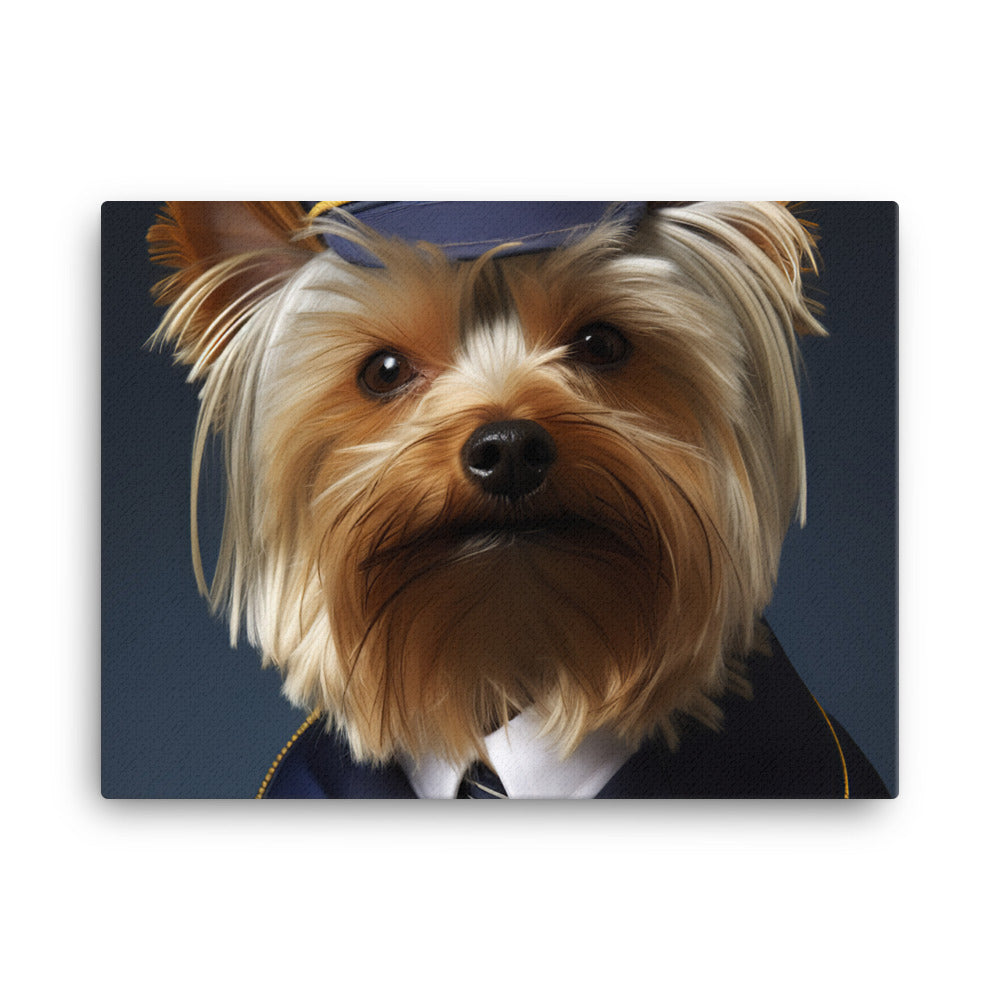 Yorkshire Terrier Cabin Crew Canvas - PosterfyAI.com