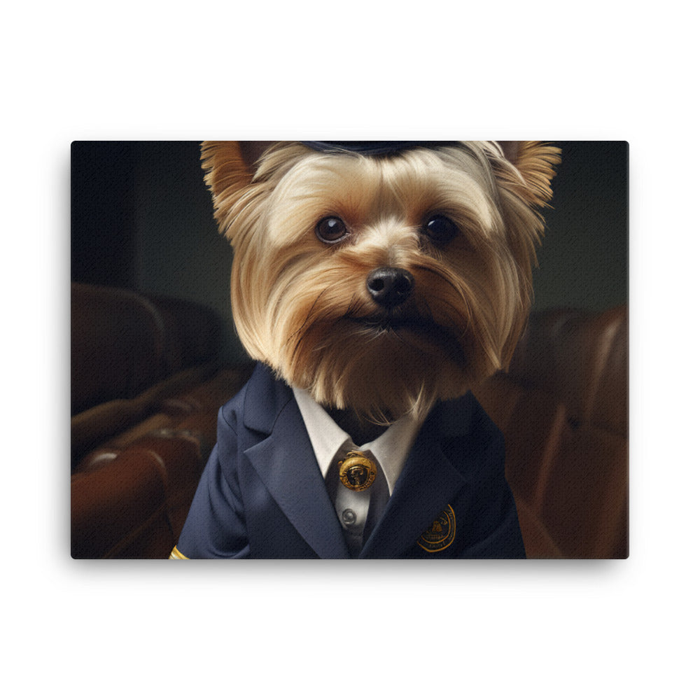 Yorkshire Terrier Cabin Crew Canvas - PosterfyAI.com