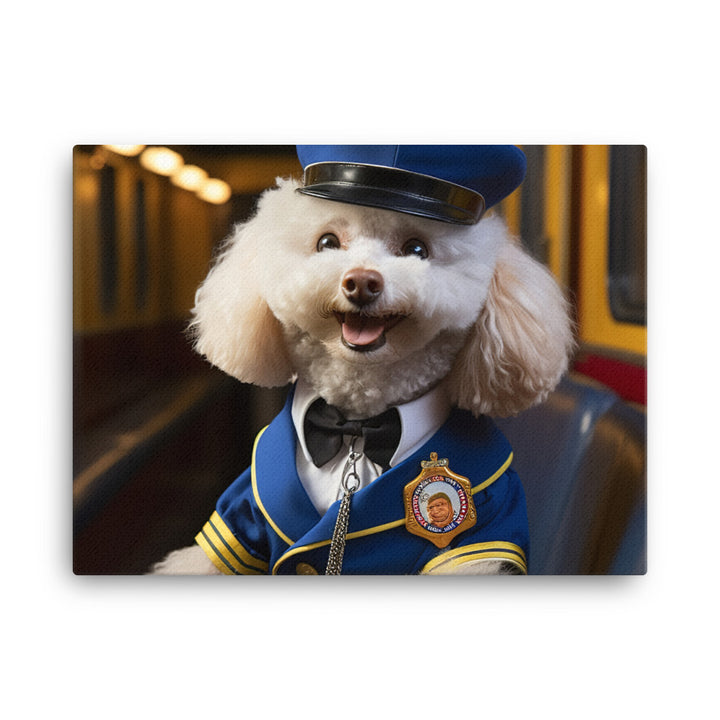 Poodle Transit Operator Canvas - PosterfyAI.com