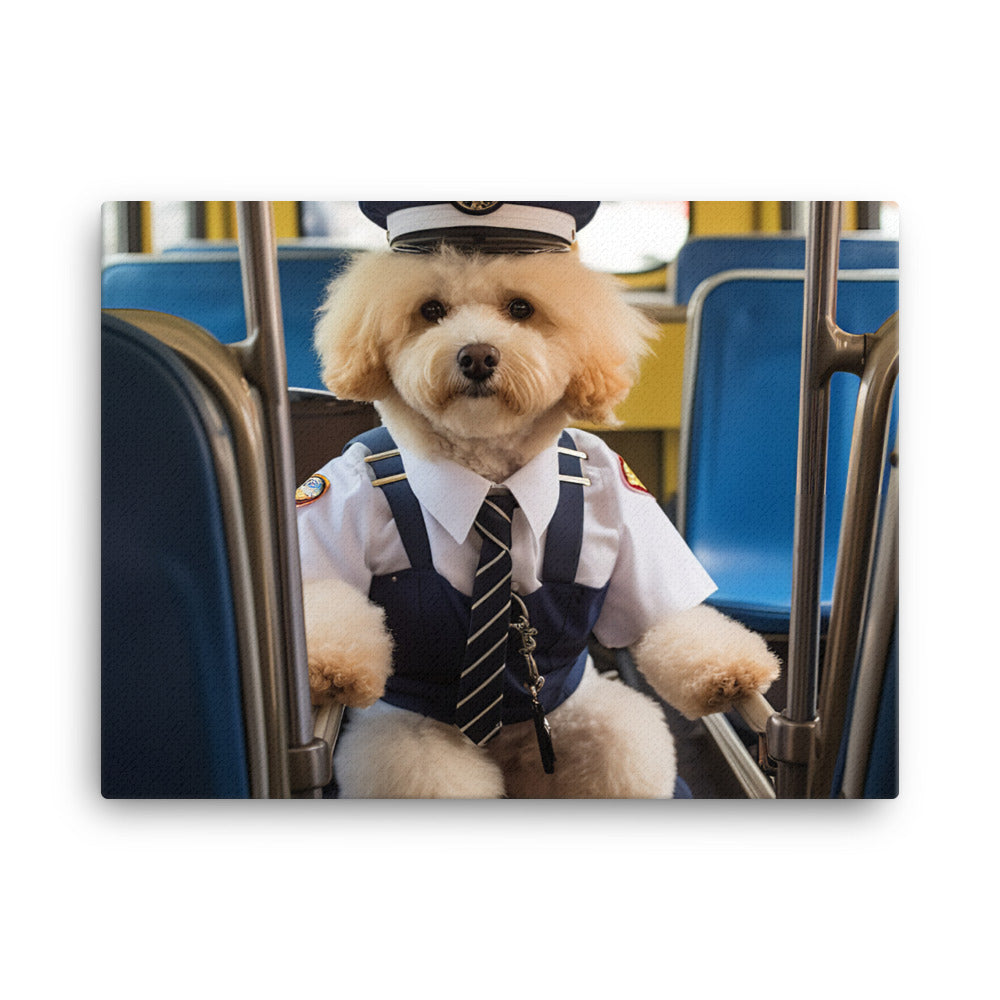 Poodle Transit Operator Canvas - PosterfyAI.com