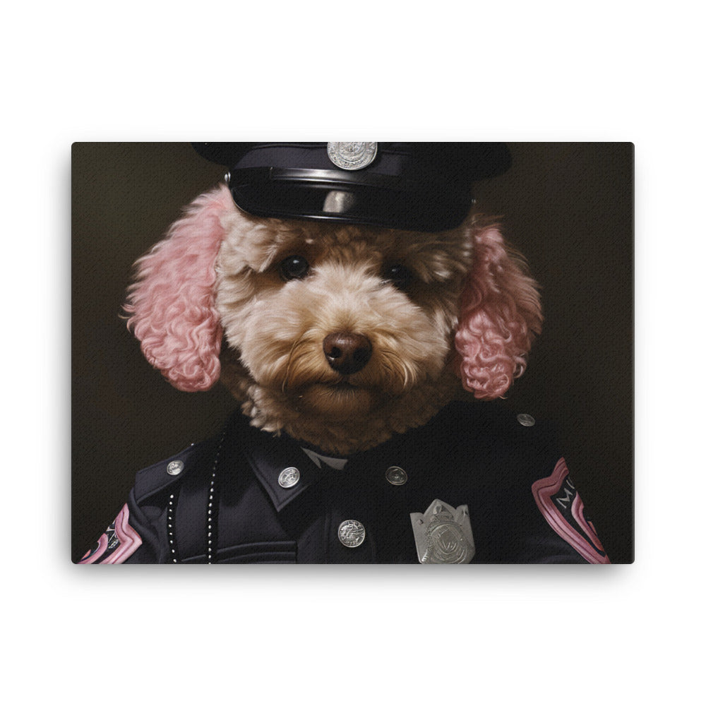 Poodle Security Officer Canvas - PosterfyAI.com