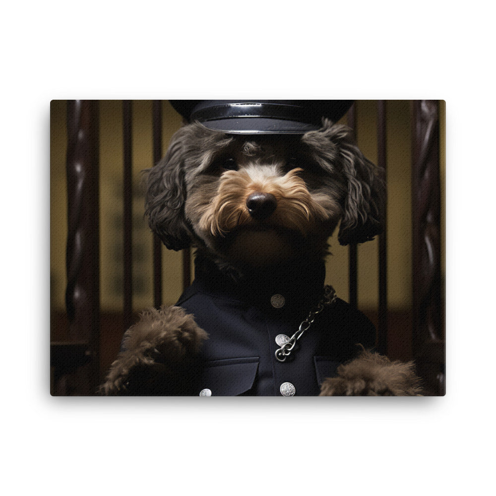 Poodle Prison Officer Canvas - PosterfyAI.com