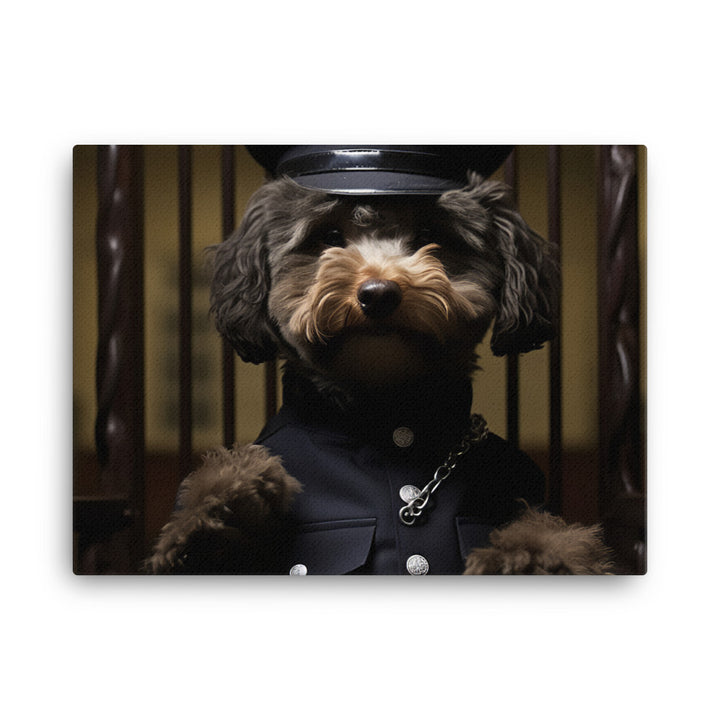 Poodle Prison Officer Canvas - PosterfyAI.com