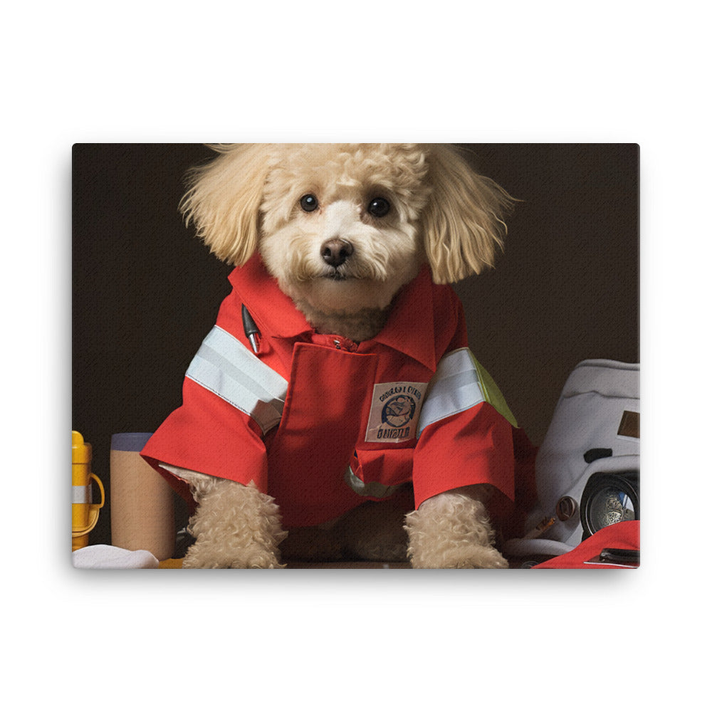 Poodle Paramedic Canvas - PosterfyAI.com