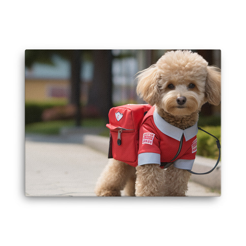 Poodle Mail Carrier Canvas - PosterfyAI.com