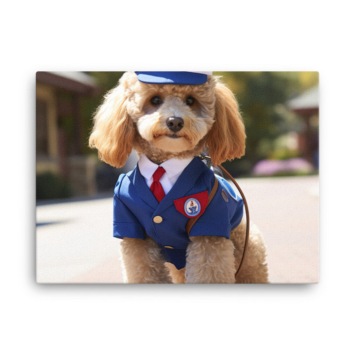 Poodle Mail Carrier Canvas - PosterfyAI.com