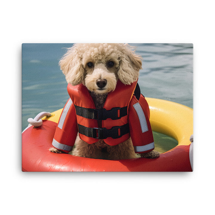 Poodle Lifeguard Canvas - PosterfyAI.com
