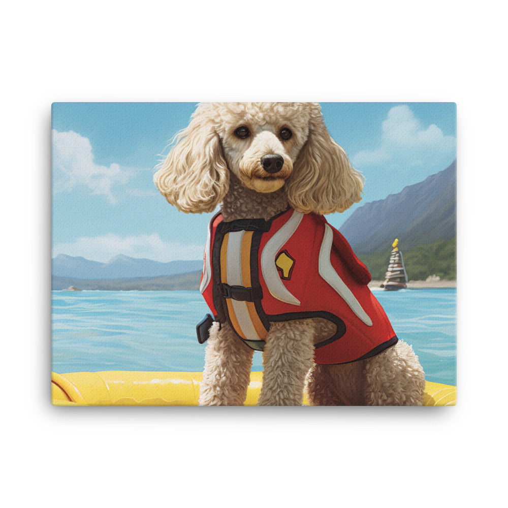 Poodle Lifeguard Canvas - PosterfyAI.com