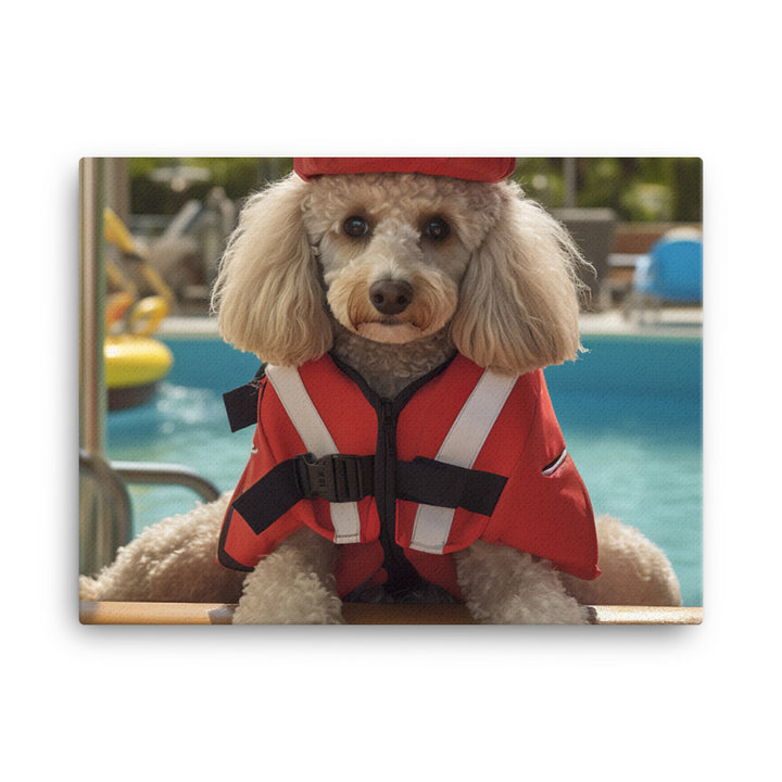 Poodle Lifeguard Canvas - PosterfyAI.com