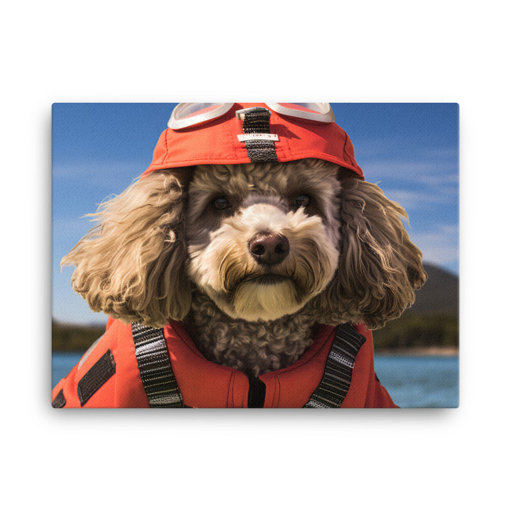 Poodle Lifeguard Canvas - PosterfyAI.com