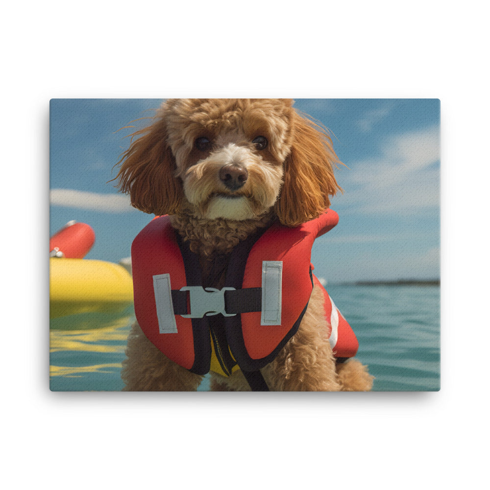 Poodle Lifeguard Canvas - PosterfyAI.com