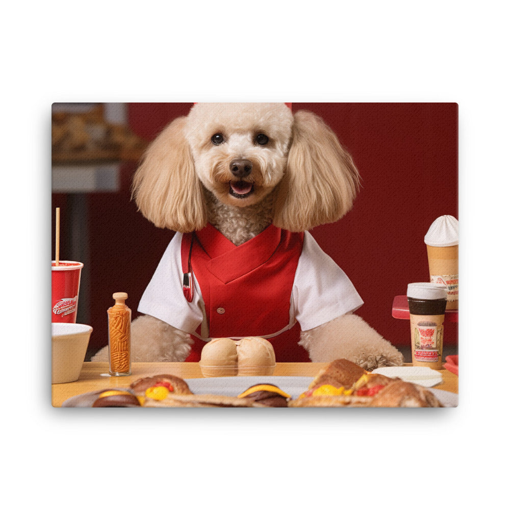 Poodle Fast Food Crew Canvas - PosterfyAI.com