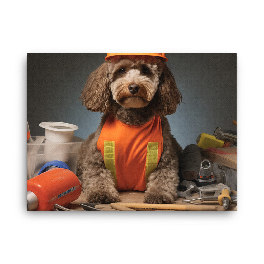 Poodle Contractor Canvas - PosterfyAI.com