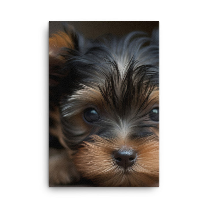 Yorkshire Terrier Pup Canvas - PosterfyAI.com