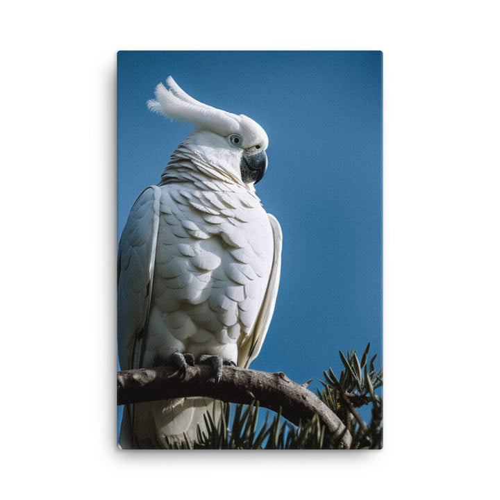 Snowy White Cockatoo Canvas - PosterfyAI.com
