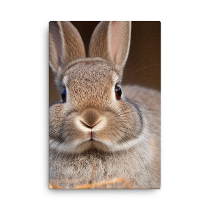 Netherland Dwarf Bunny Canvas - PosterfyAI.com