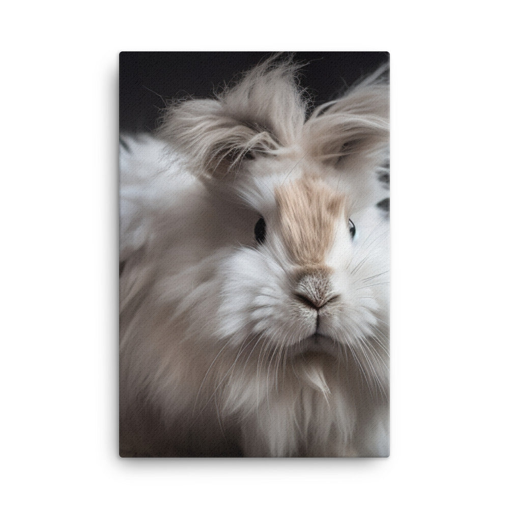 Gorgeous Lionhead Bunny Canvas - PosterfyAI.com