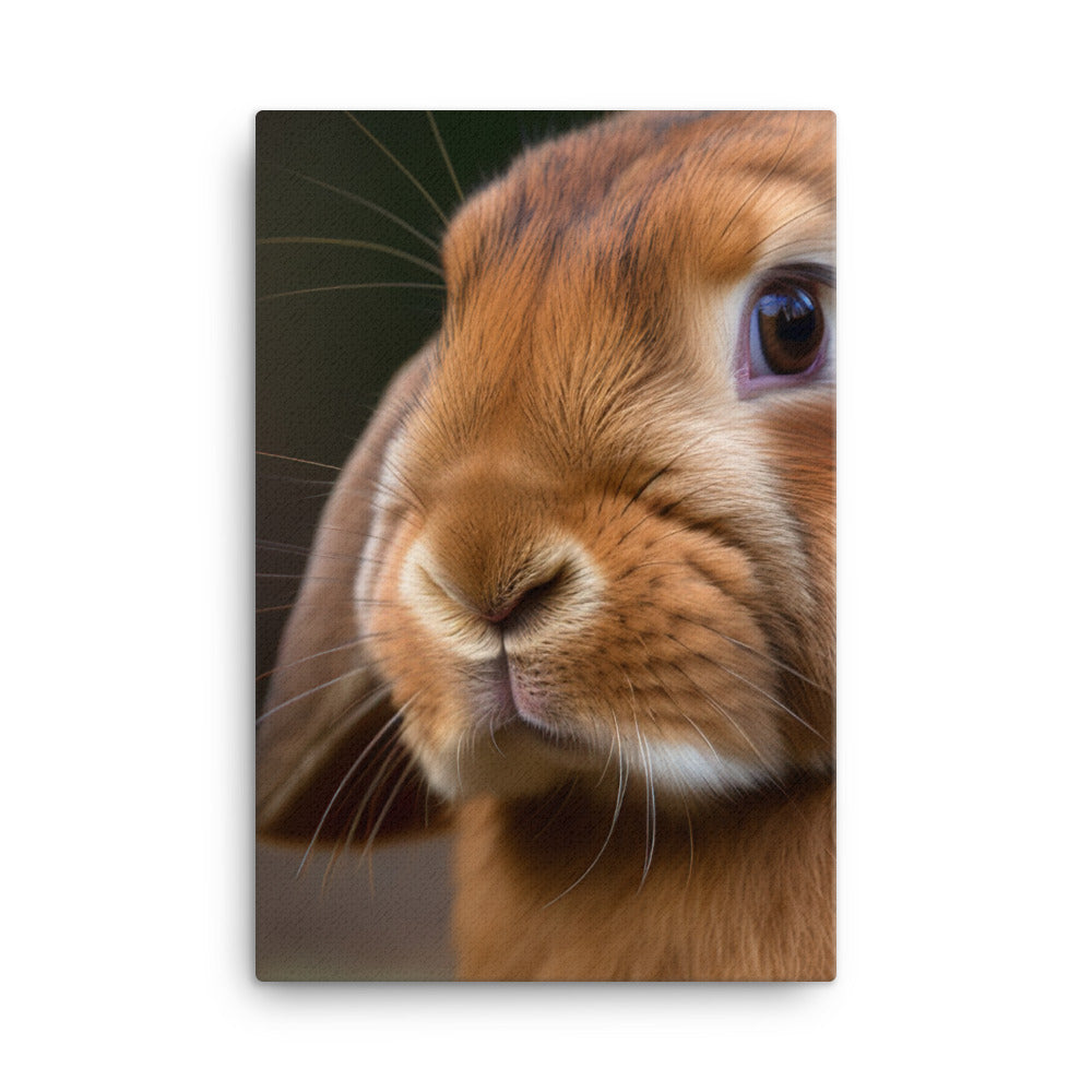 French Lop Portrait Canvas - PosterfyAI.com