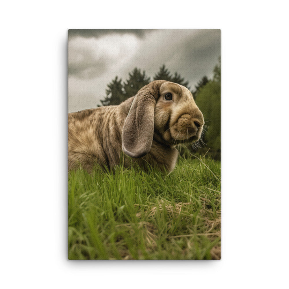 English Lop in Nature Canvas - PosterfyAI.com