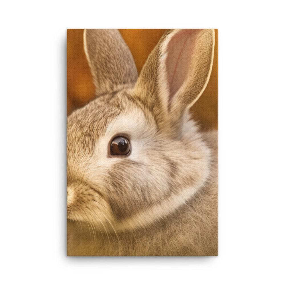 Netherland Dwarf Portrait Canvas - PosterfyAI.com