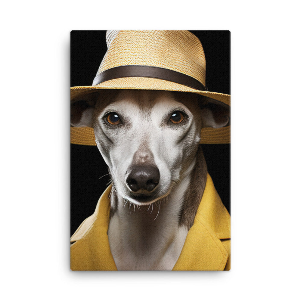 Whippet Fashionista Canvas - PosterfyAI.com