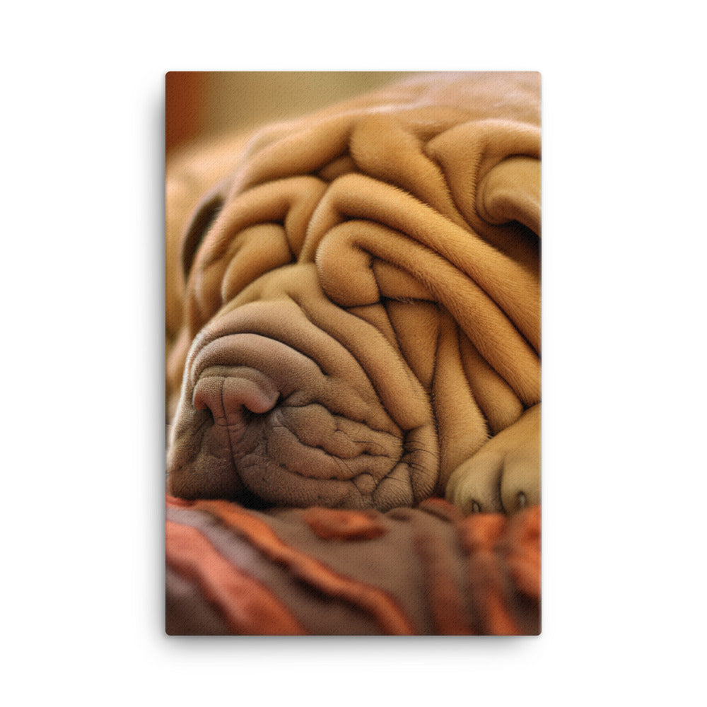 Shar Pei Dreaming Canvas - PosterfyAI.com