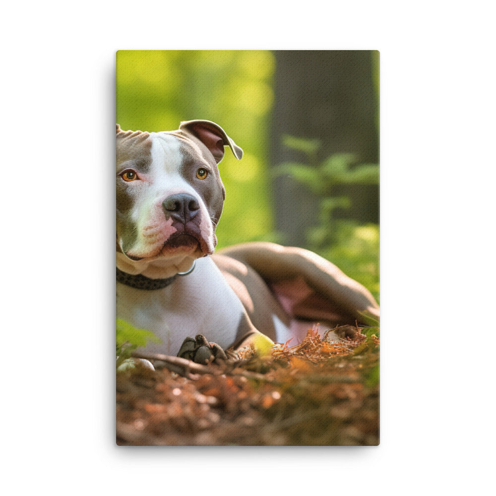 Serene American Staffordshire Terrier Canvas - PosterfyAI.com