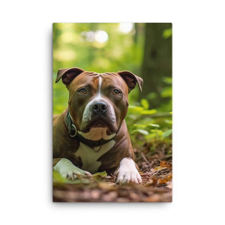 Serene American Staffordshire Terrier Canvas - PosterfyAI.com