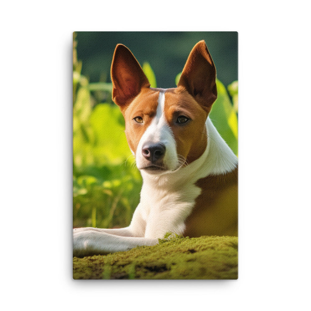 Relaxing Basenji Canvas - PosterfyAI.com