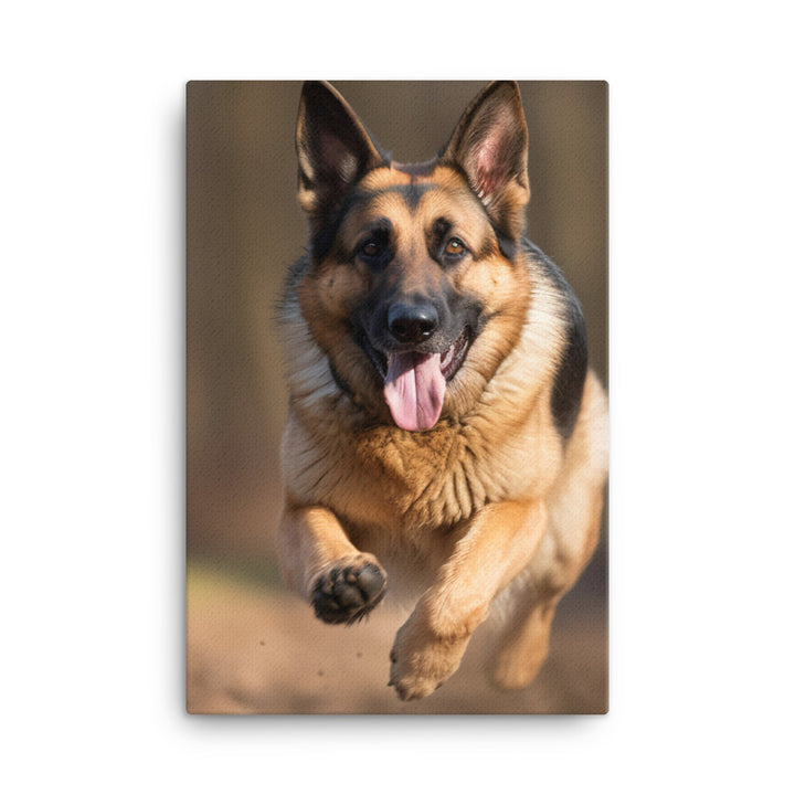 German Shepherd Canvas - PosterfyAI.com