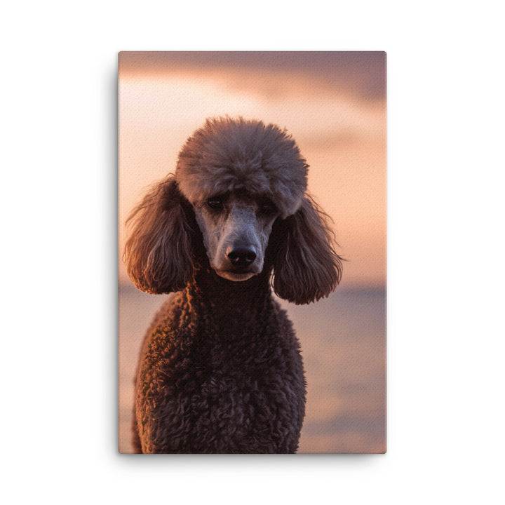 Poodle by the Seaside Canvas - PosterfyAI.com