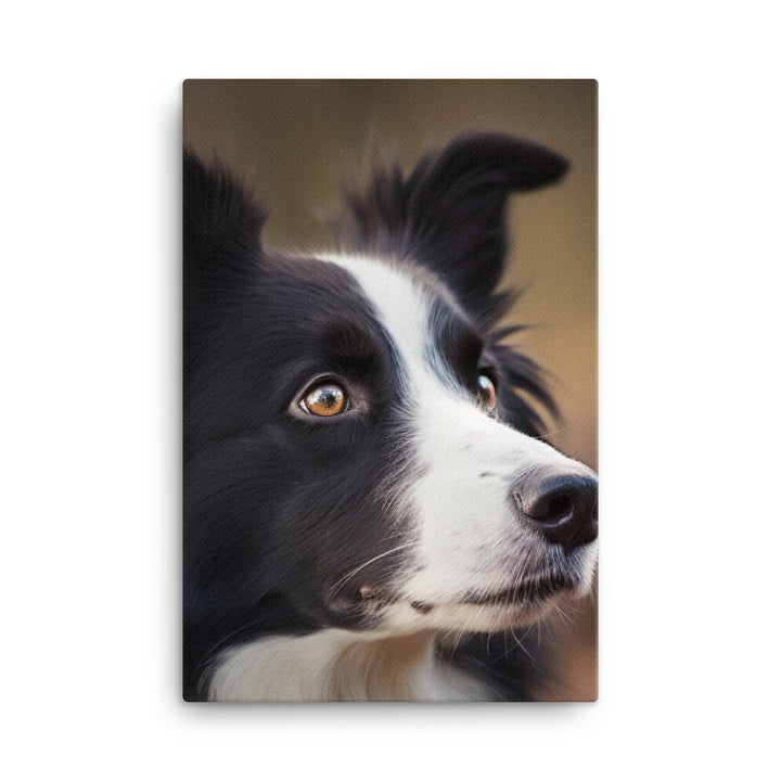 Majestic Border Collie Portrait Canvas - PosterfyAI.com