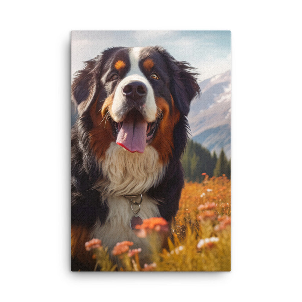 Majestic Bernese Mountain Dog Canvas - PosterfyAI.com