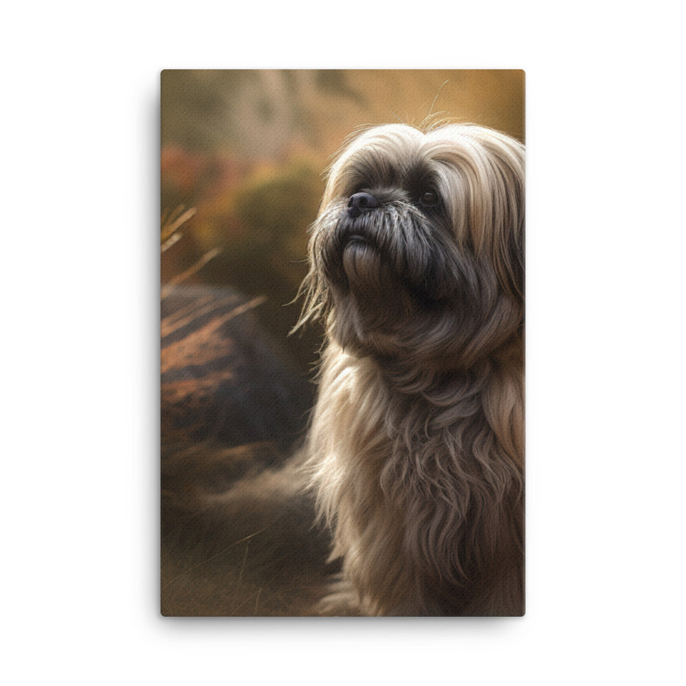 Lhasa Apso in Nature Canvas - PosterfyAI.com