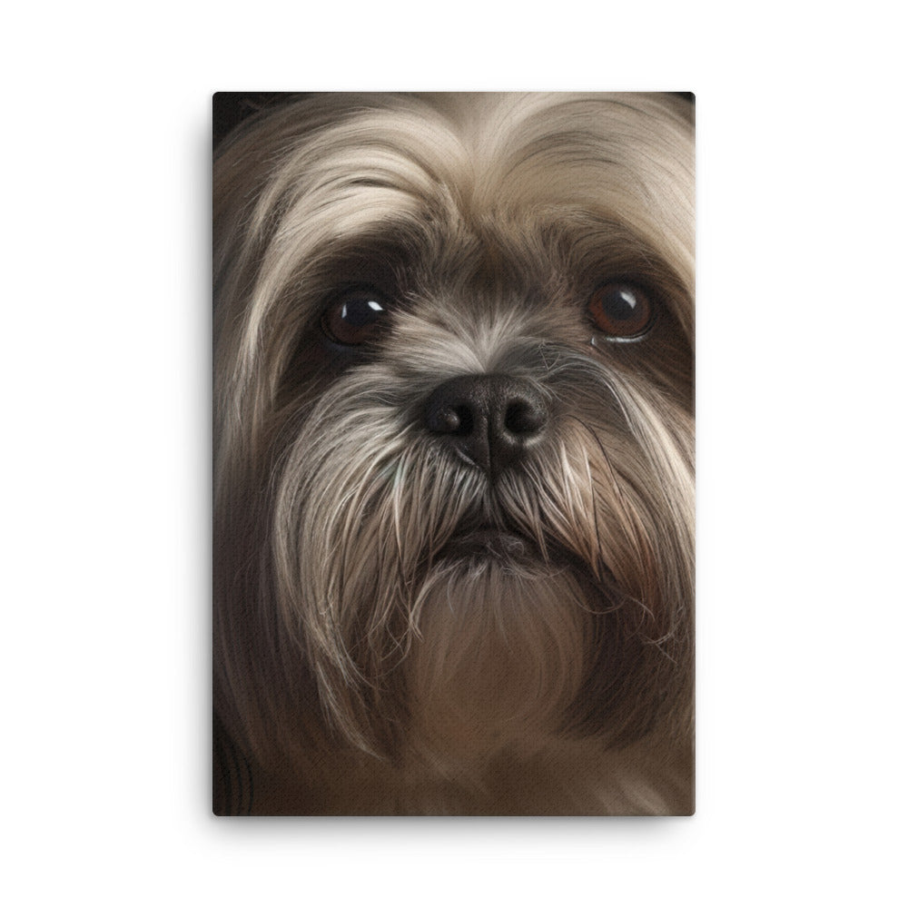 Lhasa Apso Glamour Shot Canvas - PosterfyAI.com