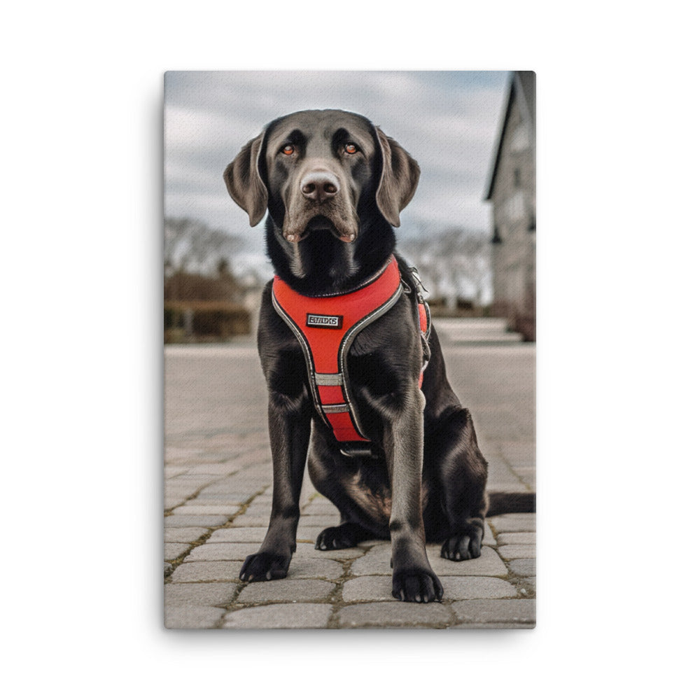 Intelligent Labrador Retriever Canvas - PosterfyAI.com