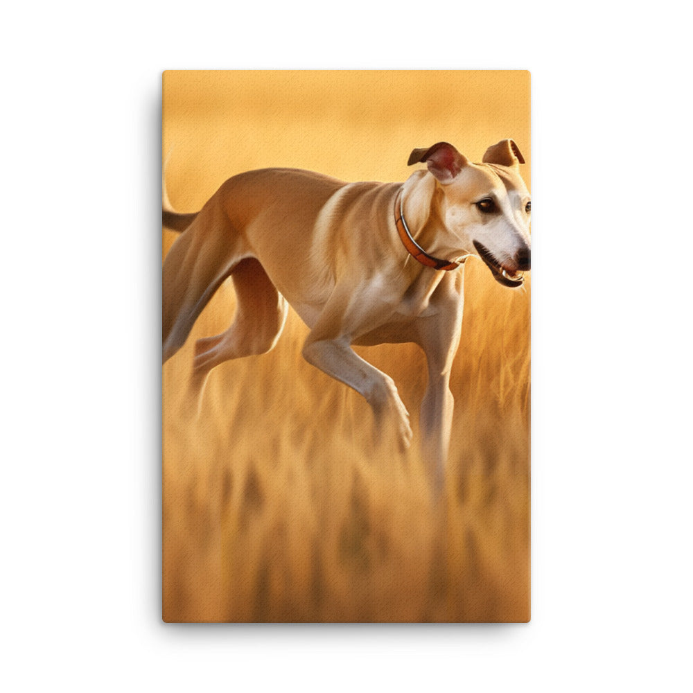 Graceful Greyhound Canvas - PosterfyAI.com