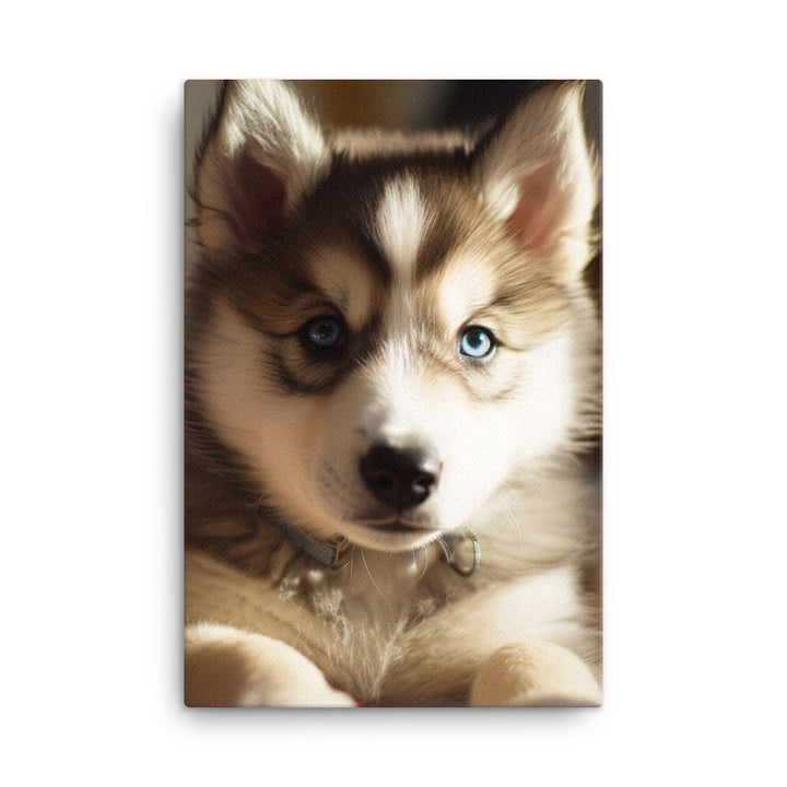 Gentle Alaskan Malamute Pup Canvas - PosterfyAI.com