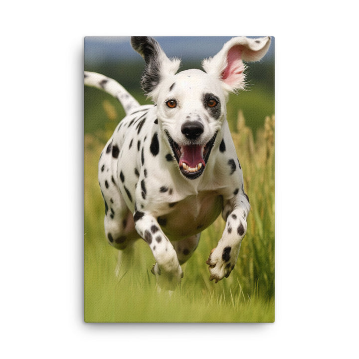 Dalmatian in Action Canvas - PosterfyAI.com