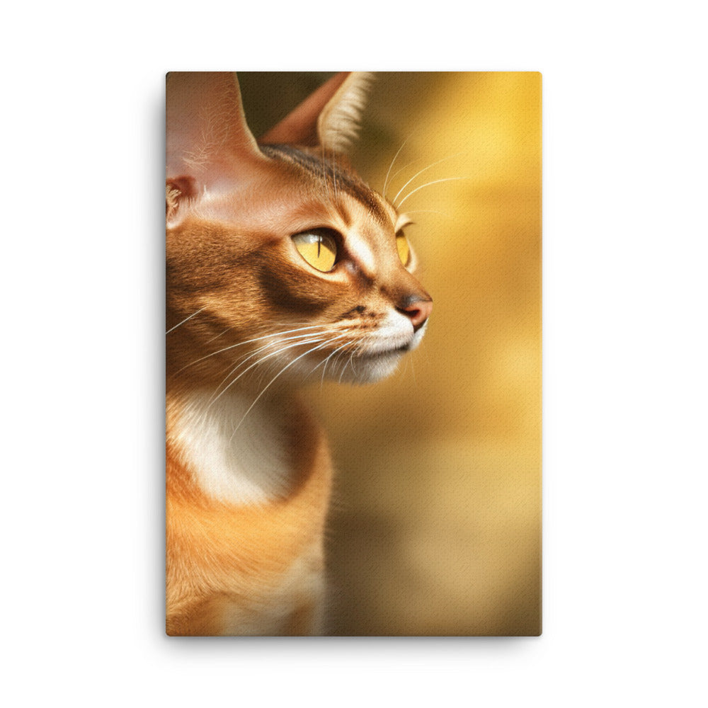 Playful Spirit of Abyssinian Cat Canvas - PosterfyAI.com