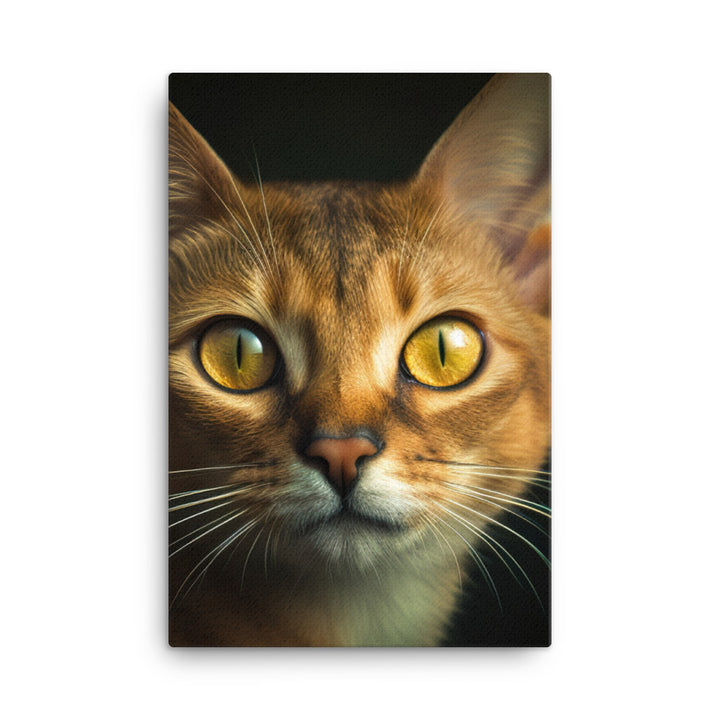 Eyes of Abyssinian Cat Canvas - PosterfyAI.com