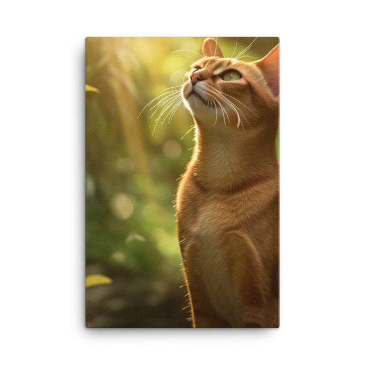 Elegance of Abyssinian Cat Canvas - PosterfyAI.com