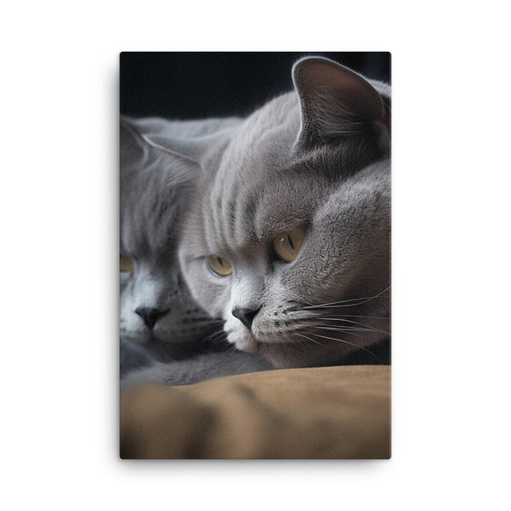 British Shorthair Cat Canvas - PosterfyAI.com