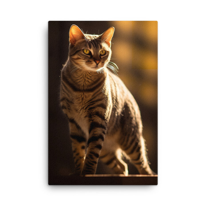 Egyptian Mau Cat Canvas - PosterfyAI.com