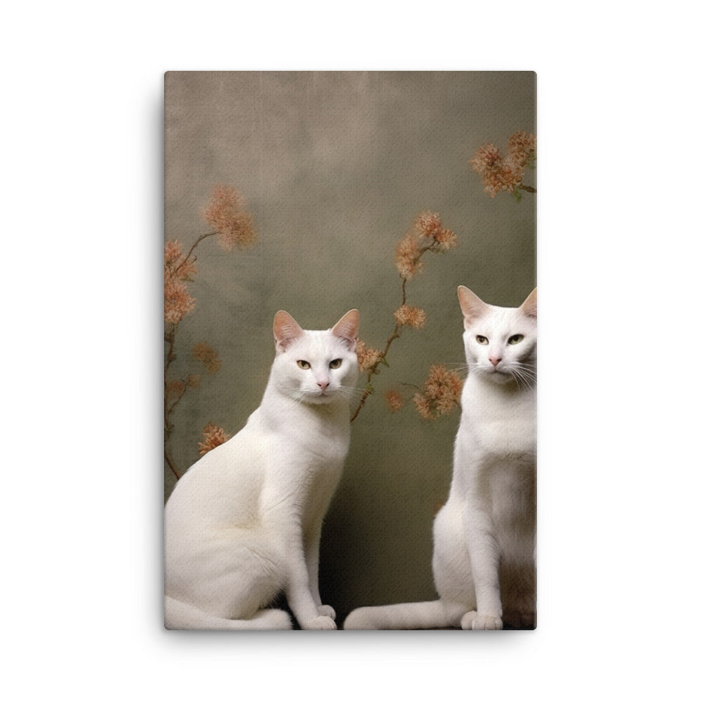 Japanese Bobtail Cat Canvas - PosterfyAI.com