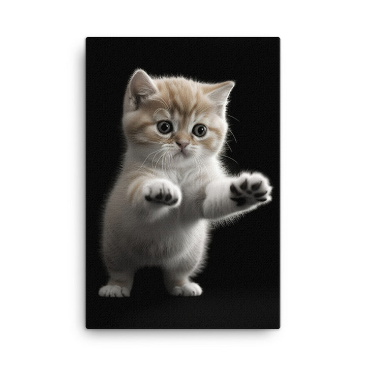 Exotic Shorthair Kitten Canvas - PosterfyAI.com