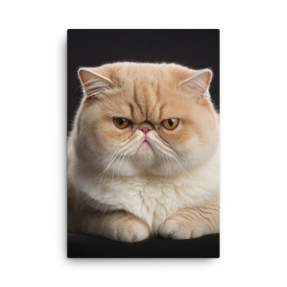 Elegance of Exotic Shorthair Cat Canvas - PosterfyAI.com