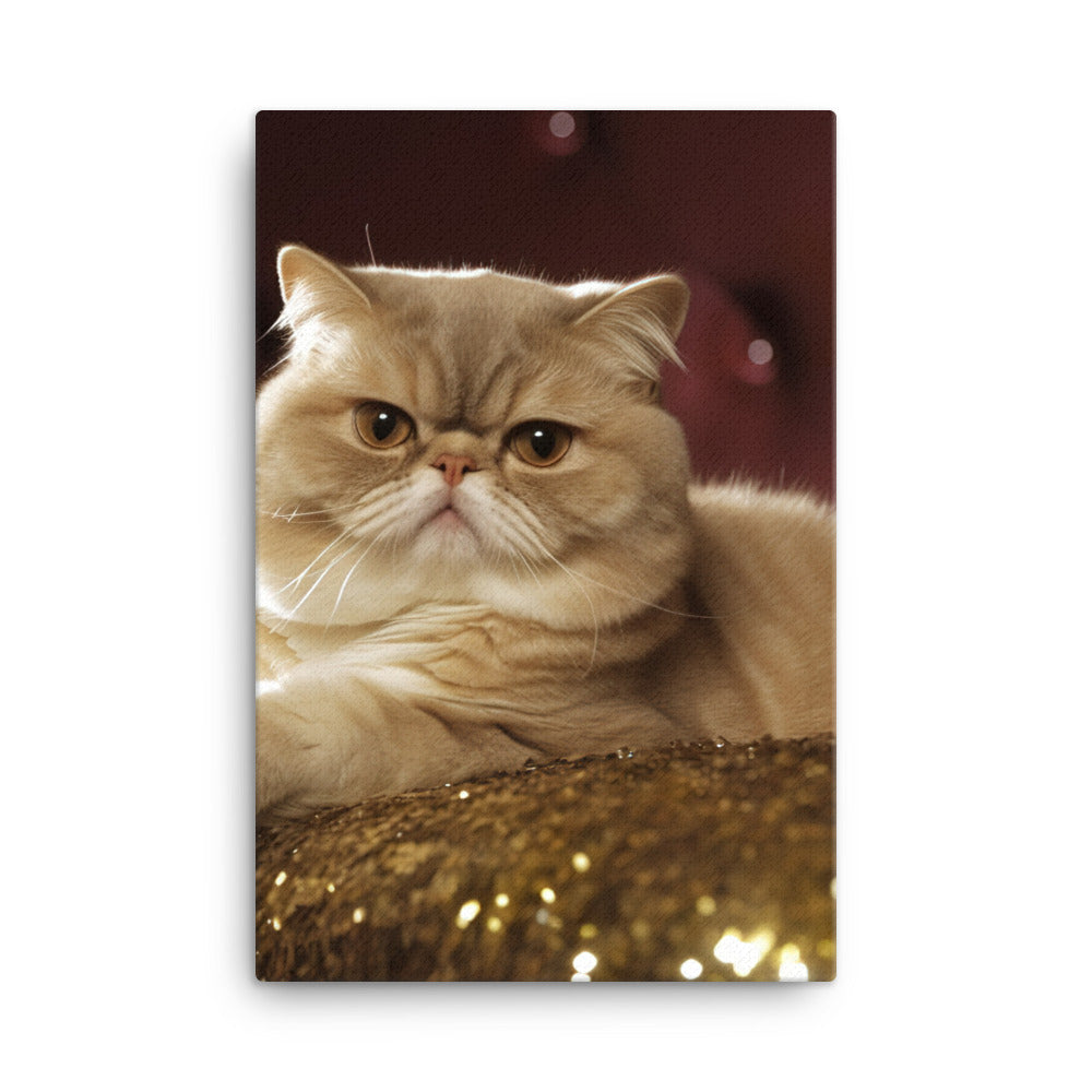 Elegance of Exotic Shorthair Adults Canvas - PosterfyAI.com