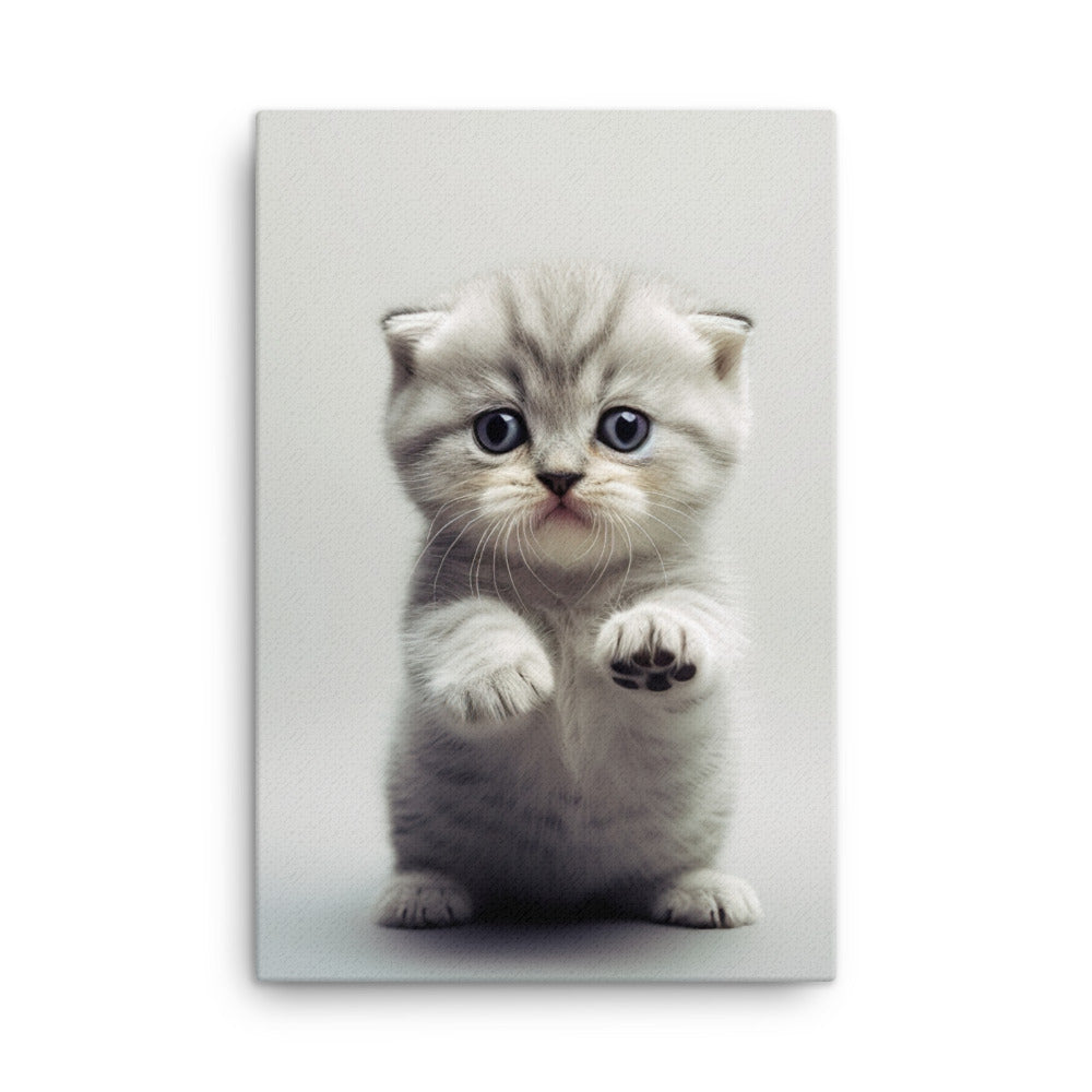 Scottish Fold Kitten Canvas - PosterfyAI.com